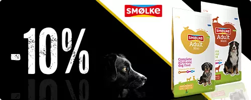 Sconto del 10% sul cibo per cane Smolke